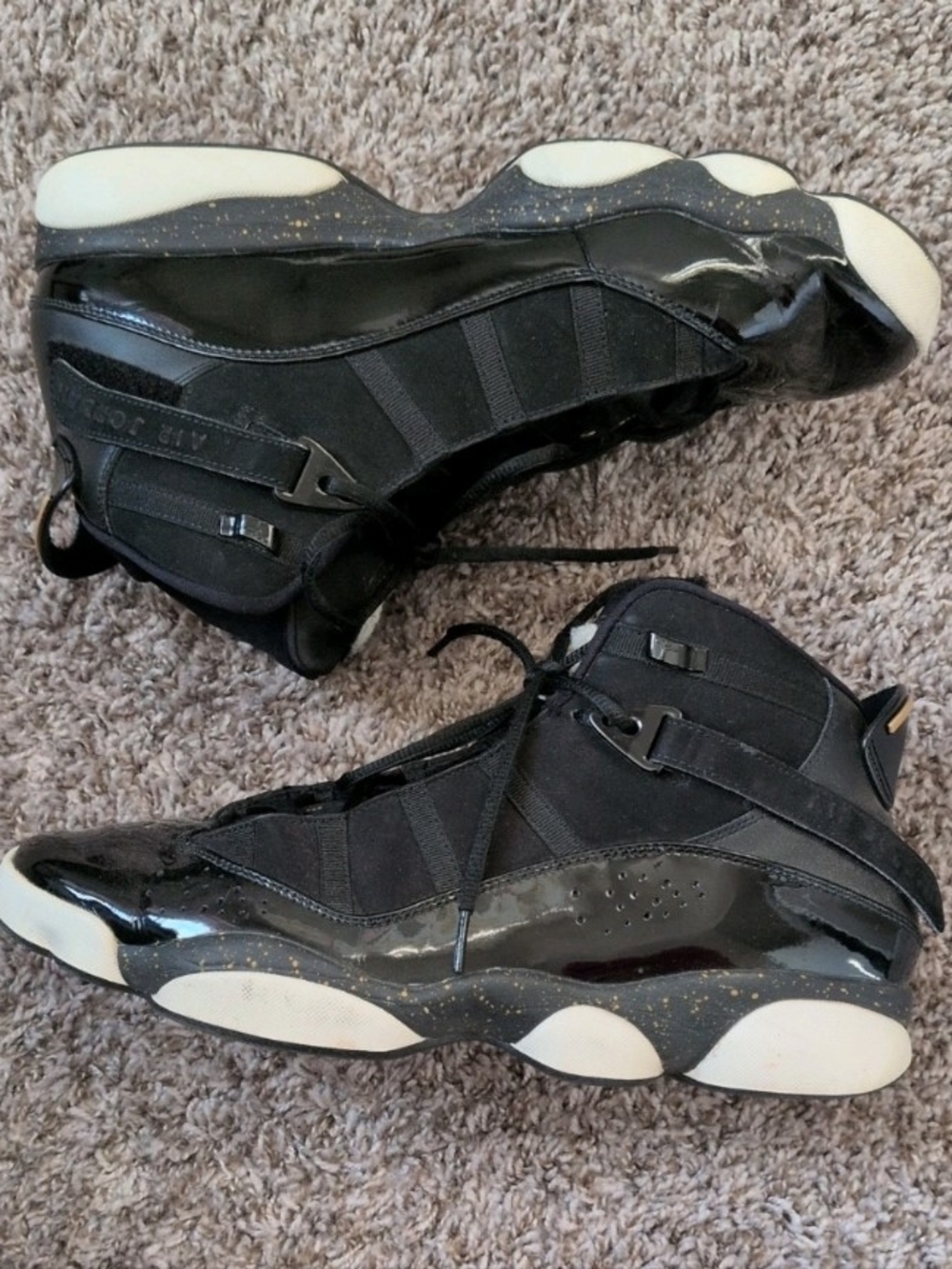 Jordan 6 Rings Men's SIZE 13 322992-007 Black Metallic Gold (No Box)
